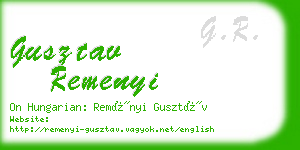 gusztav remenyi business card